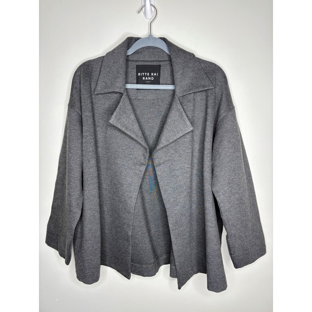 Bitte Kai Rand 1981‎ Gray Open Front Cardigan Jacket Minimalist Scandinavian M